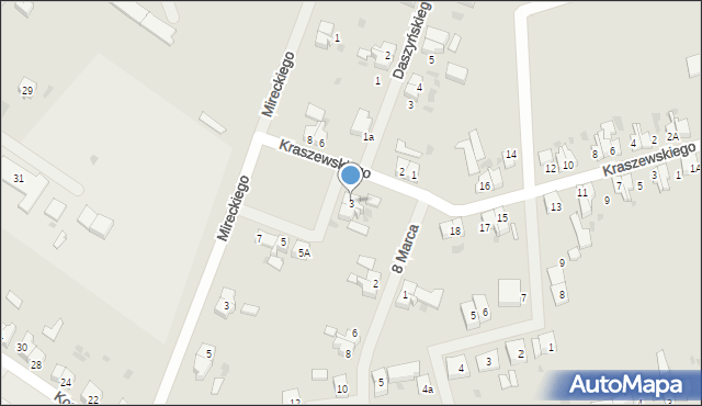 Sławno, Dąbrowskiego Henryka, gen., 3, mapa Sławno