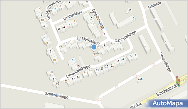 Słupsk, Daszyńskiego Ignacego, 9, mapa Słupska