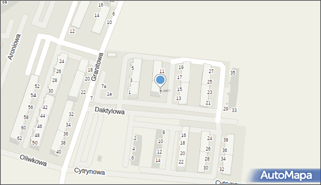 Smolec, Daktylowa, 7, mapa Smolec