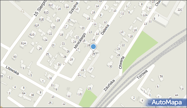 Sochaczew, Daleka, 15, mapa Sochaczew