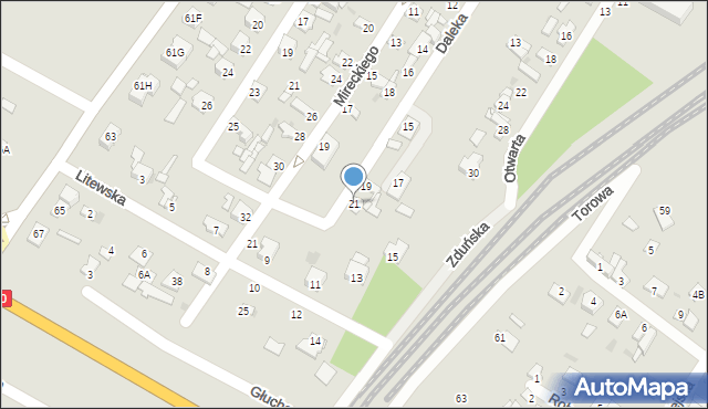 Sochaczew, Daleka, 21, mapa Sochaczew