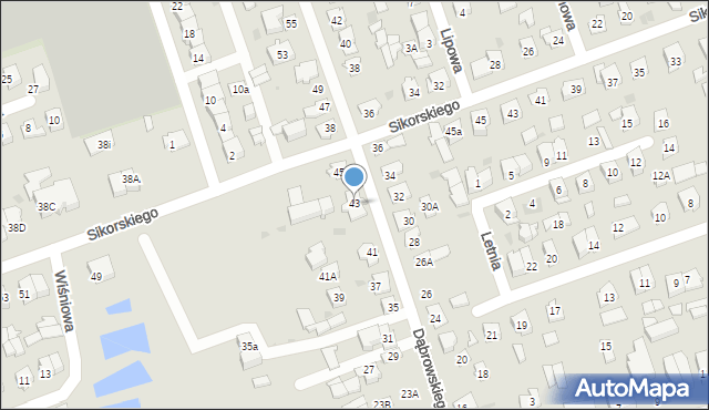 Sokółka, Dąbrowskiego Henryka, gen., 43, mapa Sokółka