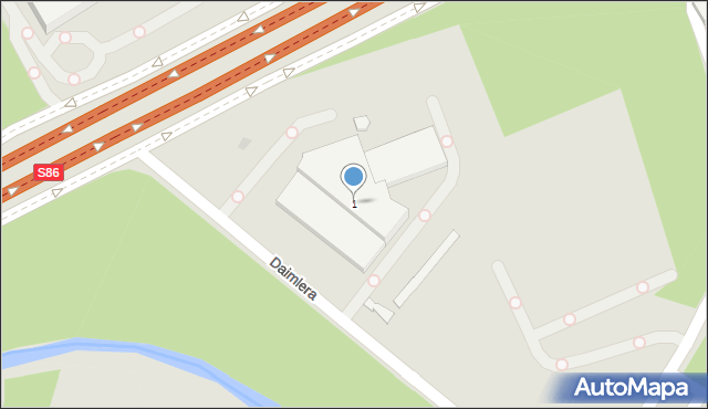 Sosnowiec, Daimlera Gottlieba, 1, mapa Sosnowca