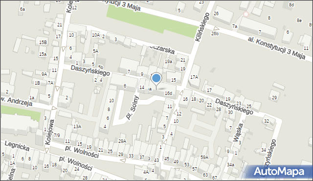 Środa Śląska, Daszyńskiego Ignacego, 16c, mapa Środa Śląska