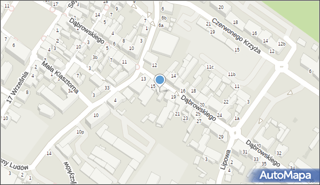 Środa Wielkopolska, Dąbrowskiego Henryka, gen., 17, mapa Środa Wielkopolska