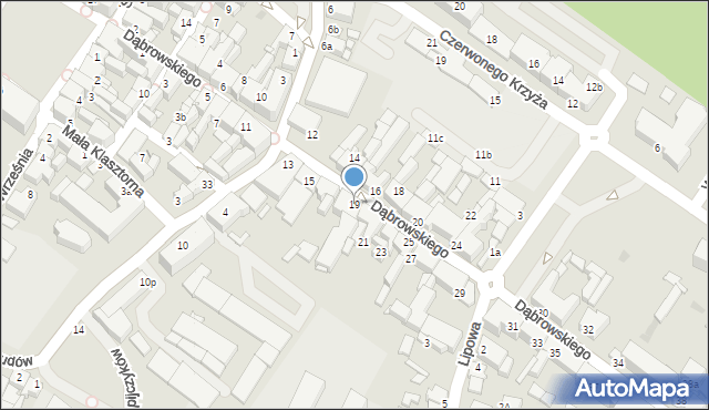 Środa Wielkopolska, Dąbrowskiego Henryka, gen., 19, mapa Środa Wielkopolska