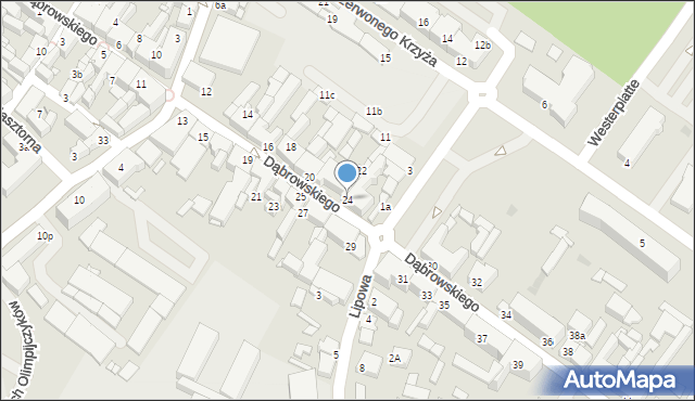 Środa Wielkopolska, Dąbrowskiego Henryka, gen., 24, mapa Środa Wielkopolska