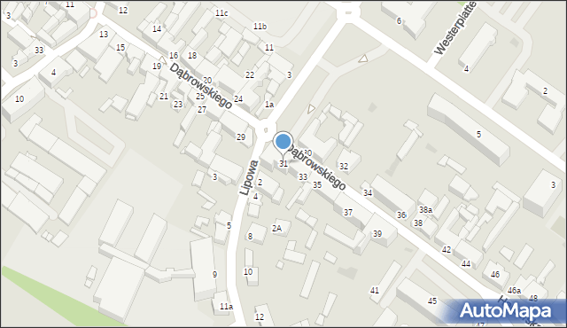 Środa Wielkopolska, Dąbrowskiego Henryka, gen., 31, mapa Środa Wielkopolska