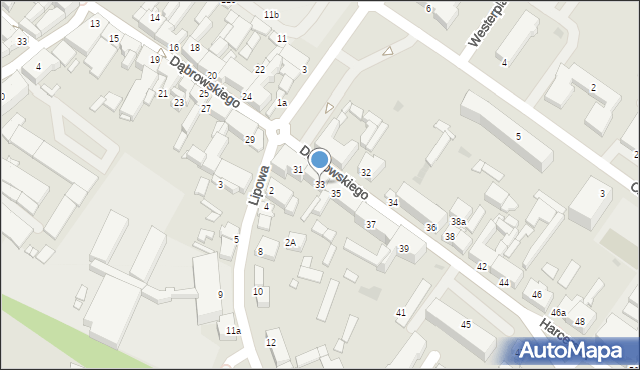 Środa Wielkopolska, Dąbrowskiego Henryka, gen., 33, mapa Środa Wielkopolska