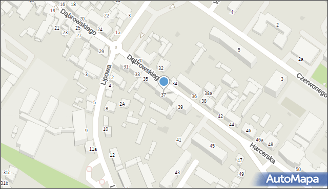 Środa Wielkopolska, Dąbrowskiego Henryka, gen., 37, mapa Środa Wielkopolska