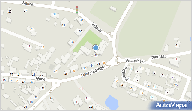 Środa Wielkopolska, Daszyńskiego Ignacego, 40, mapa Środa Wielkopolska