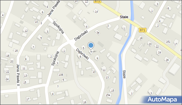 Stale, Dąbrówki, 7, mapa Stale