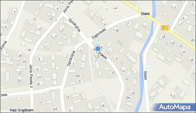 Stale, Dąbrówki, 8, mapa Stale