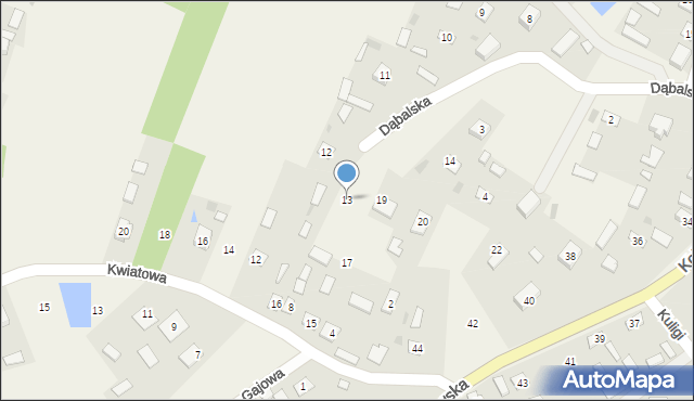 Stany, Dąbalska, 13, mapa Stany