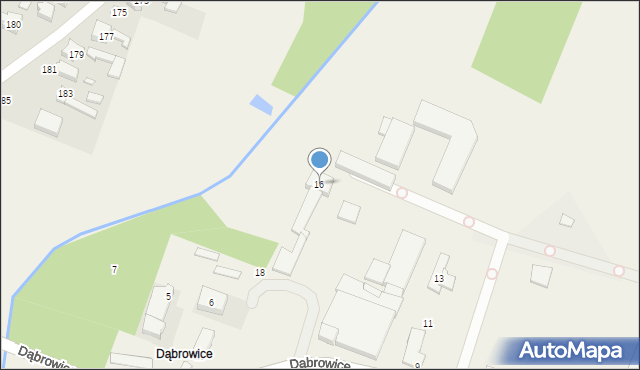 Stare Rowiska, Dąbrowice, 16, mapa Stare Rowiska