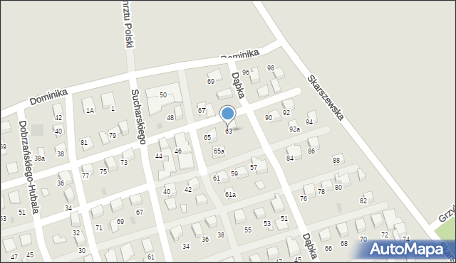 Starogard Gdański, Dąbka Stanisława, płk., 63, mapa Starogard Gdański