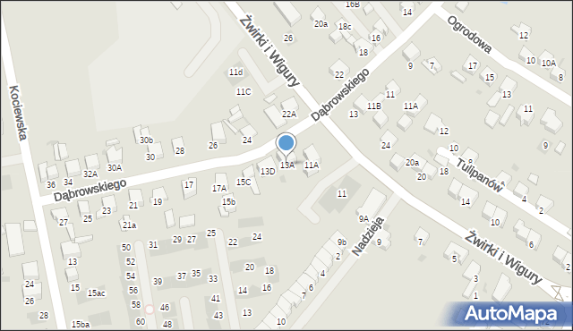 Starogard Gdański, Dąbrowskiego Henryka, gen., 13A, mapa Starogard Gdański