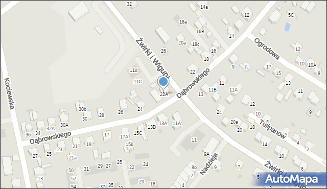 Starogard Gdański, Dąbrowskiego Henryka, gen., 22A, mapa Starogard Gdański