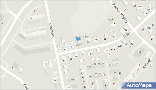 Starogard Gdański, Dąbrowskiego Henryka, gen., 30A, mapa Starogard Gdański