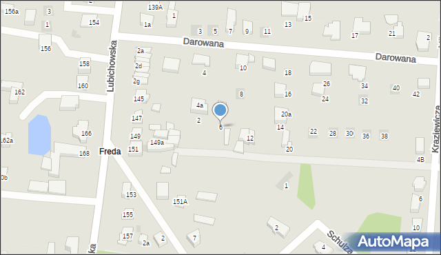 Starogard Gdański, Darowana, 6, mapa Starogard Gdański