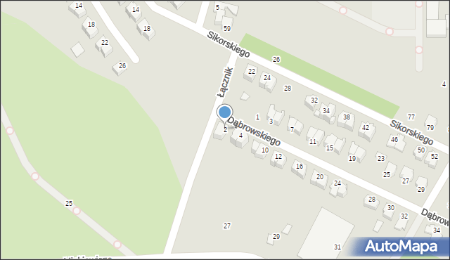 Staszów, Dąbrowskiego Jarosława, gen., 2, mapa Staszów
