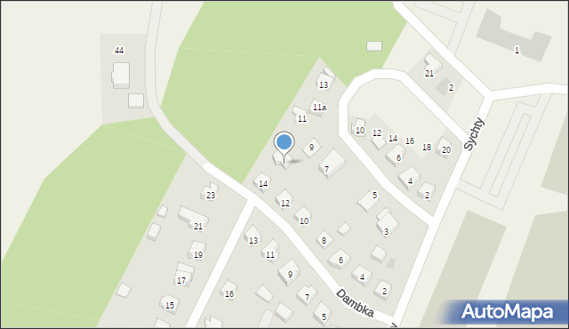 Stężyca, Dambka Józefa, por., 14a, mapa Stężyca