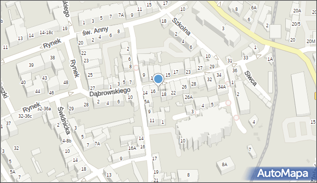 Strzegom, Dąbrowskiego Jarosława, gen., 16A, mapa Strzegom