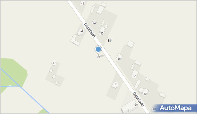 Strzegomek, Dąbrówki Wacława, 13, mapa Strzegomek