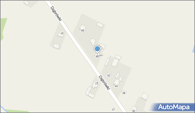 Strzegomek, Dąbrówki Wacława, 44, mapa Strzegomek
