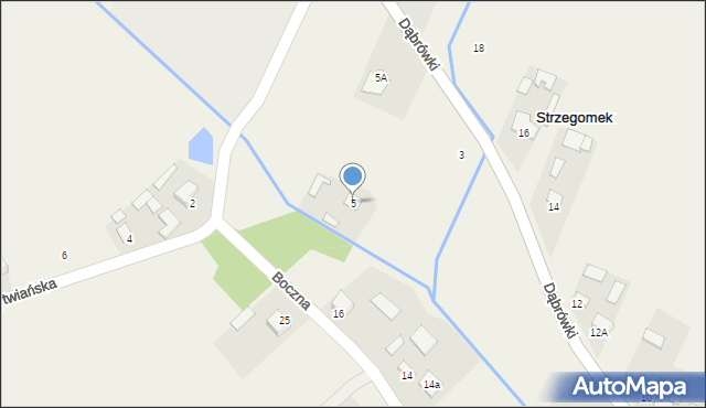 Strzegomek, Dąbrówki Wacława, 5, mapa Strzegomek