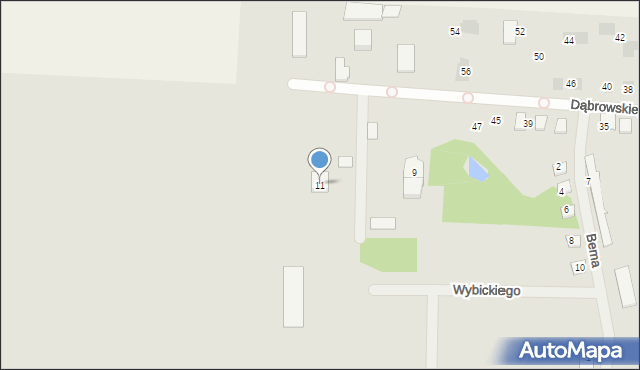Strzelno, Dąbrowskiego Henryka, gen., 11, mapa Strzelno