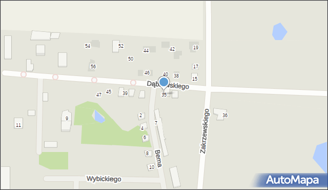 Strzelno, Dąbrowskiego Henryka, gen., 35, mapa Strzelno