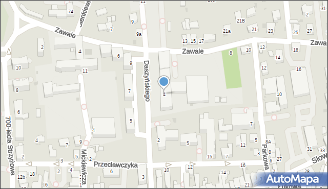 Strzyżów, Daszyńskiego, 4, mapa Strzyżów