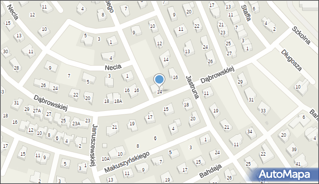 Suchy Dwór, Dąbrowskiej Marii, 14, mapa Suchy Dwór