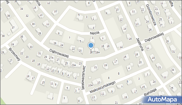 Suchy Dwór, Dąbrowskiej Marii, 18, mapa Suchy Dwór