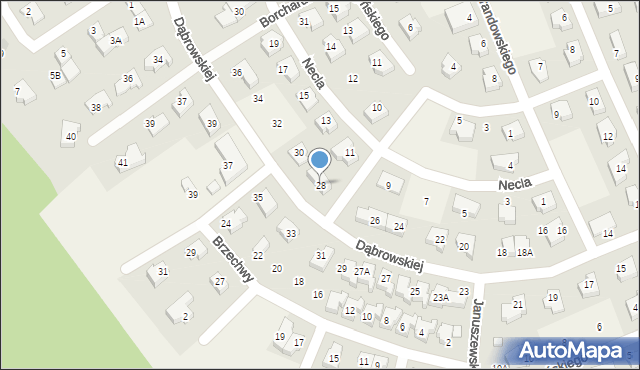 Suchy Dwór, Dąbrowskiej Marii, 28, mapa Suchy Dwór
