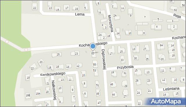 Suchy Dwór, Dąbrowskiej Marii, 57, mapa Suchy Dwór