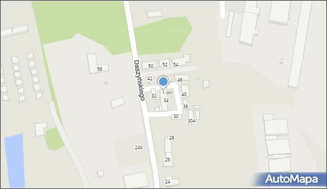 Sulęcin, Daszyńskiego Ignacego, 34B, mapa Sulęcin