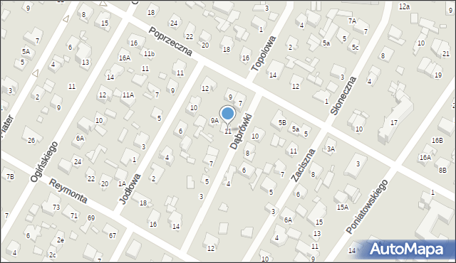 Sulejówek, Dąbrówki, 11, mapa Sulejówek