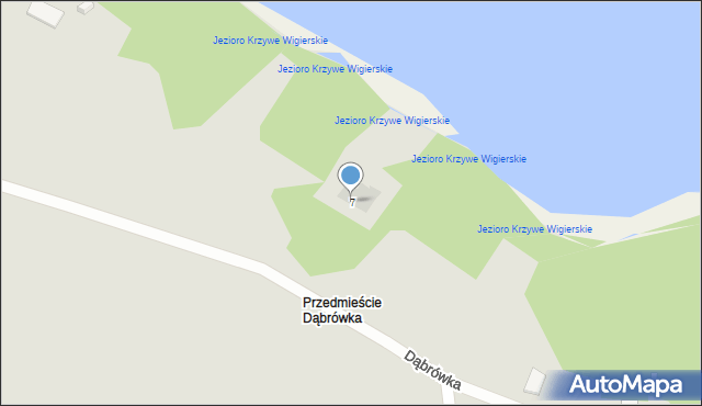 Suwałki, Dąbrówka, 7, mapa Suwałk