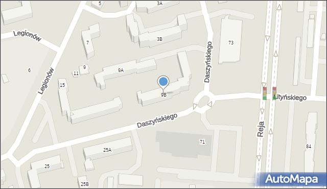 Suwałki, Daszyńskiego Ignacego, 9B, mapa Suwałk