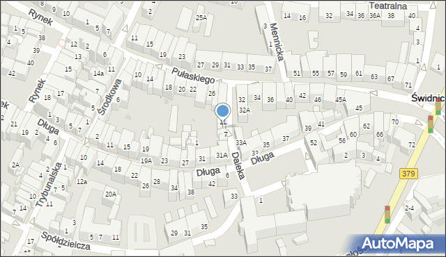 Świdnica, Daleka, 9, mapa Świdnicy