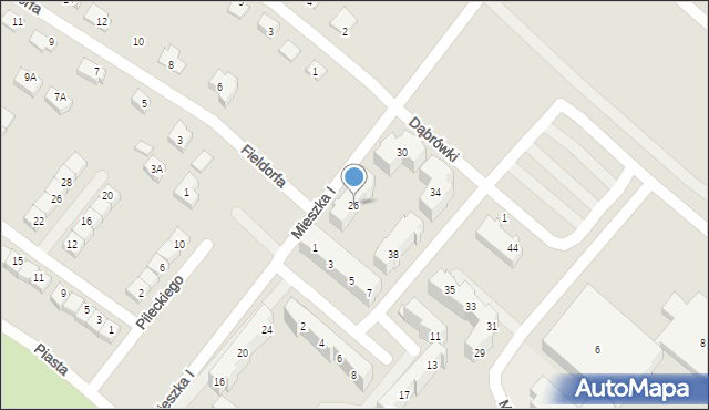 Świebodzice, Dąbrówki, 26, mapa Świebodzice