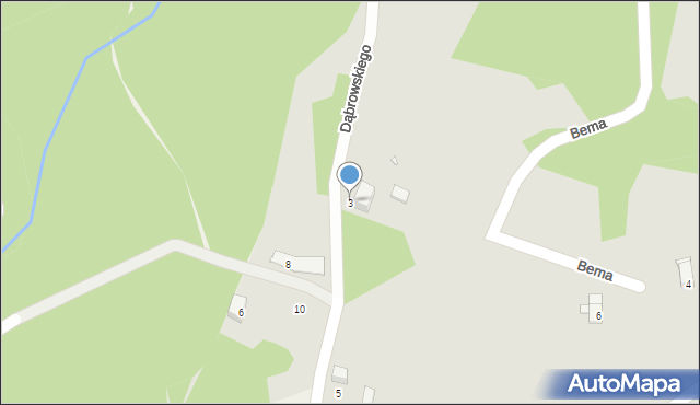 Świeradów-Zdrój, Dąbrowskiego J., 3, mapa Świeradów-Zdrój