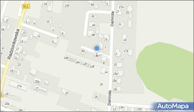 Świerklaniec, Damrota, 8b, mapa Świerklaniec
