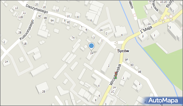 Syców, Daszyńskiego Ignacego, 1A, mapa Syców