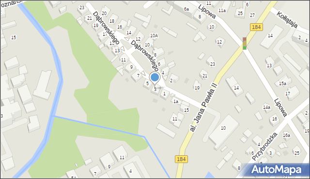 Szamotuły, Dąbrowskiego Henryka, gen., 3, mapa Szamotuły