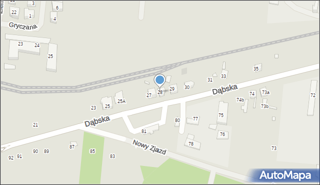 Szczecin, Dąbska, 28, mapa Szczecina