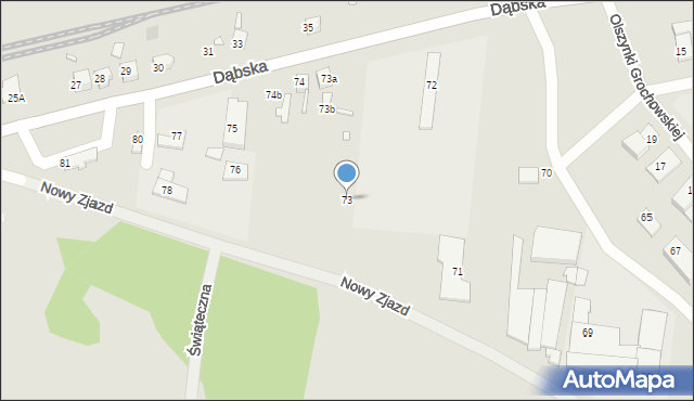 Szczecin, Dąbska, 73, mapa Szczecina