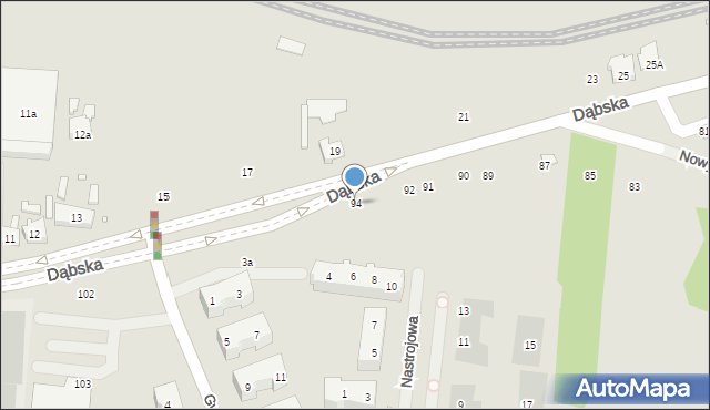 Szczecin, Dąbska, 94, mapa Szczecina